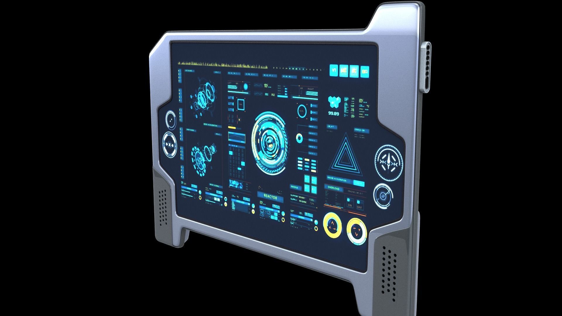 Sci-fi Touch Pad 3 3D model_4