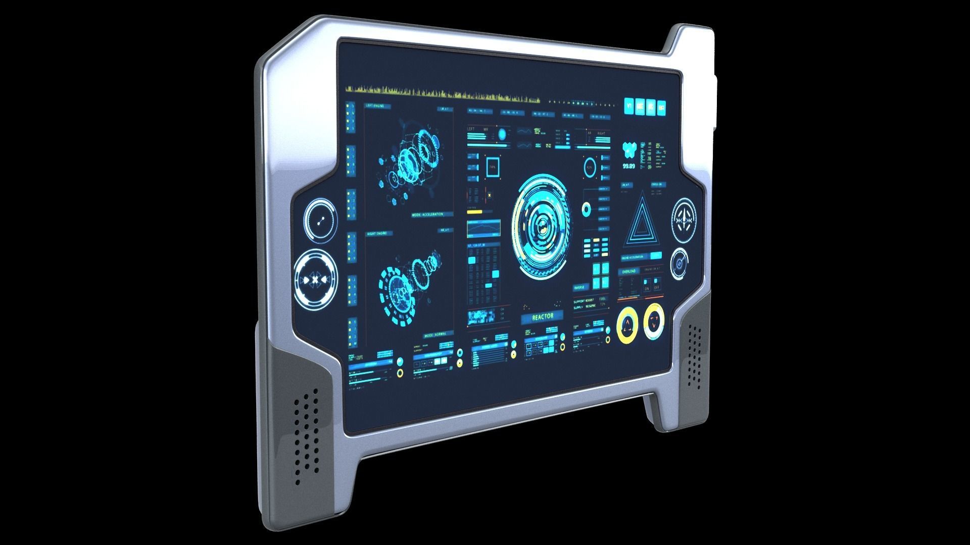 Sci-fi Touch Pad 3 3D model_1