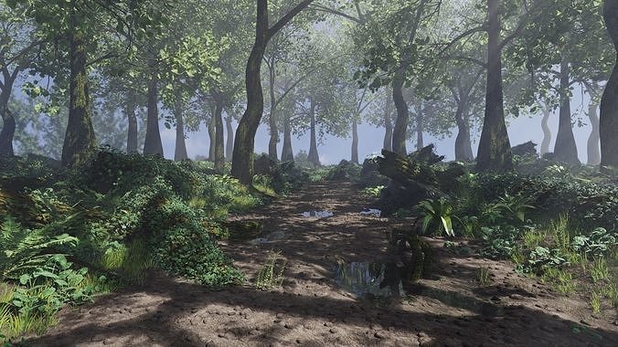 Forest Scene 3D model 2