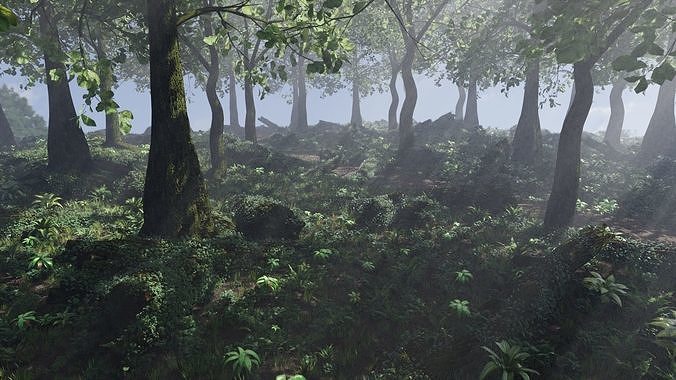 Forest Scene 3D model 6