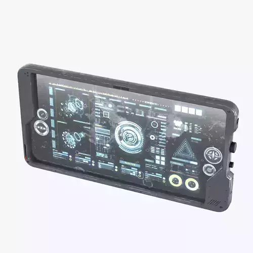 Sci-fi Touch Pad 4  Low-poly 3D model