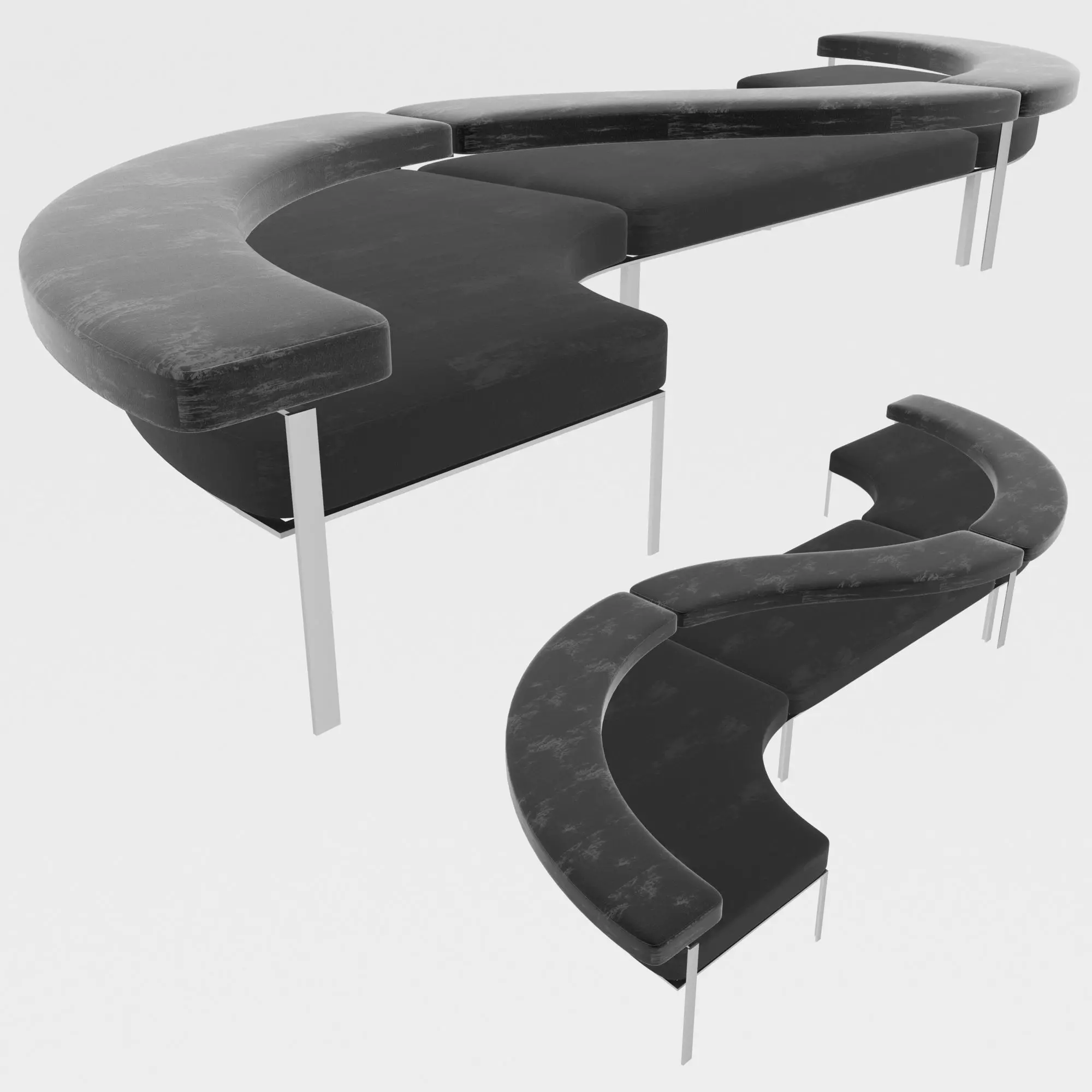 Sofa Flow Low-poly 3D model_0