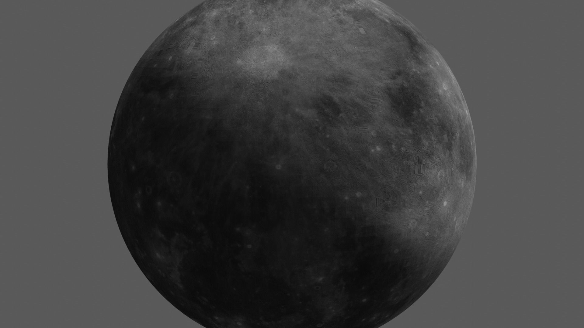 The Moon in space Low-poly 3D model_5