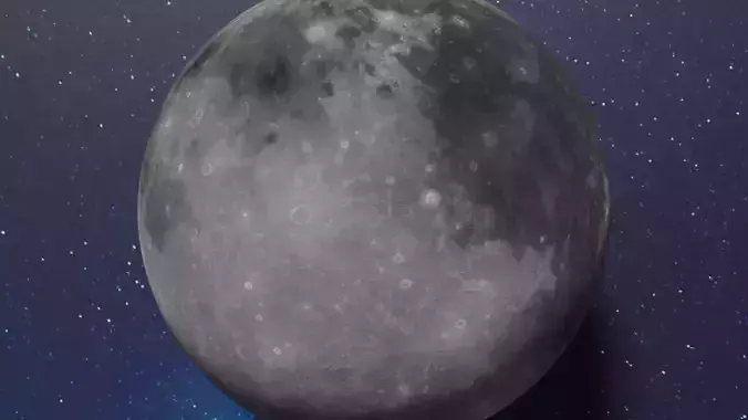 The Moon in space