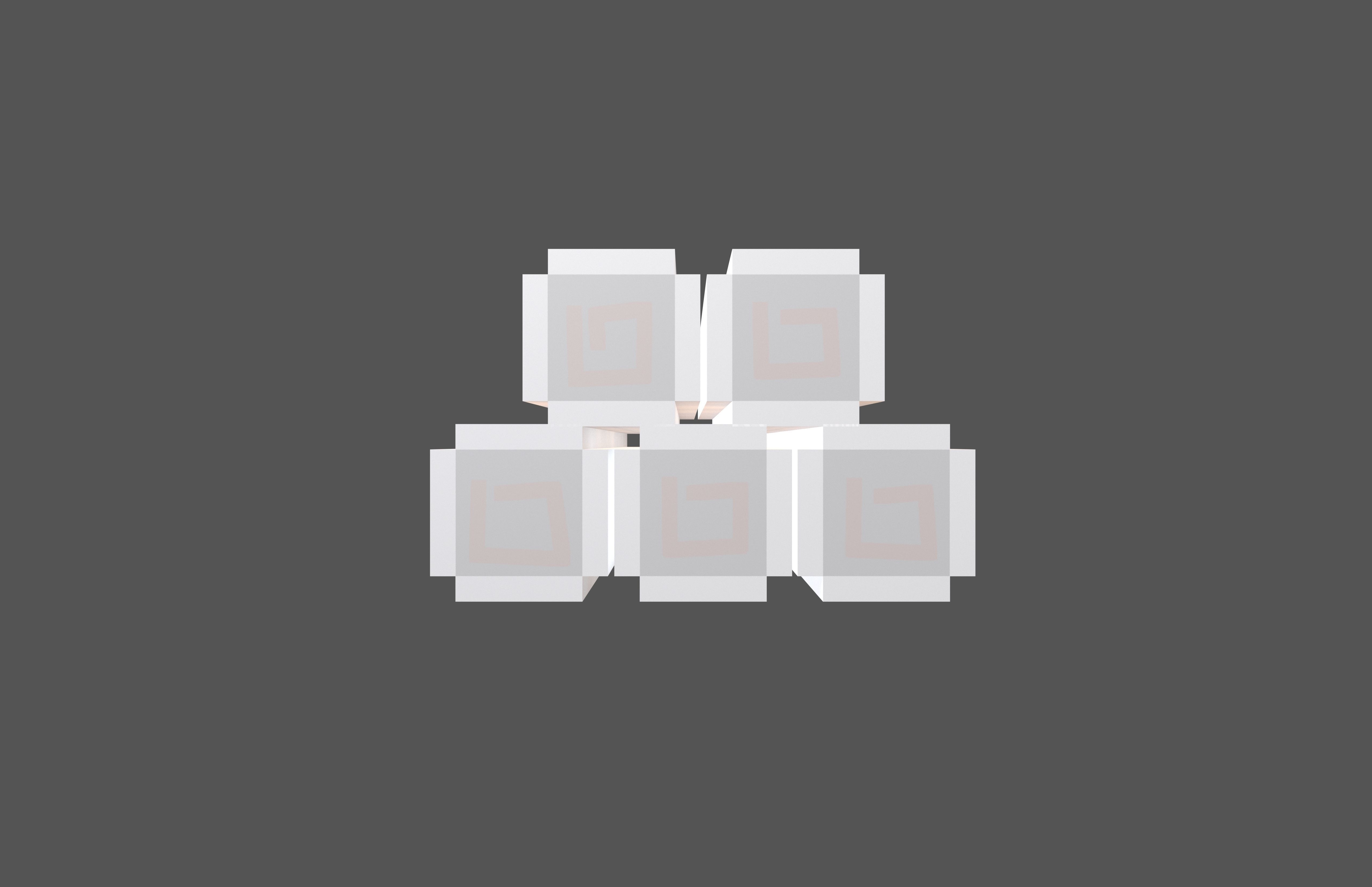 Voxel Wood Log v1 005 Low-poly 3D model_1