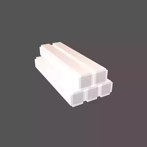 Voxel Wood Log v1 005 Low-poly 3D model