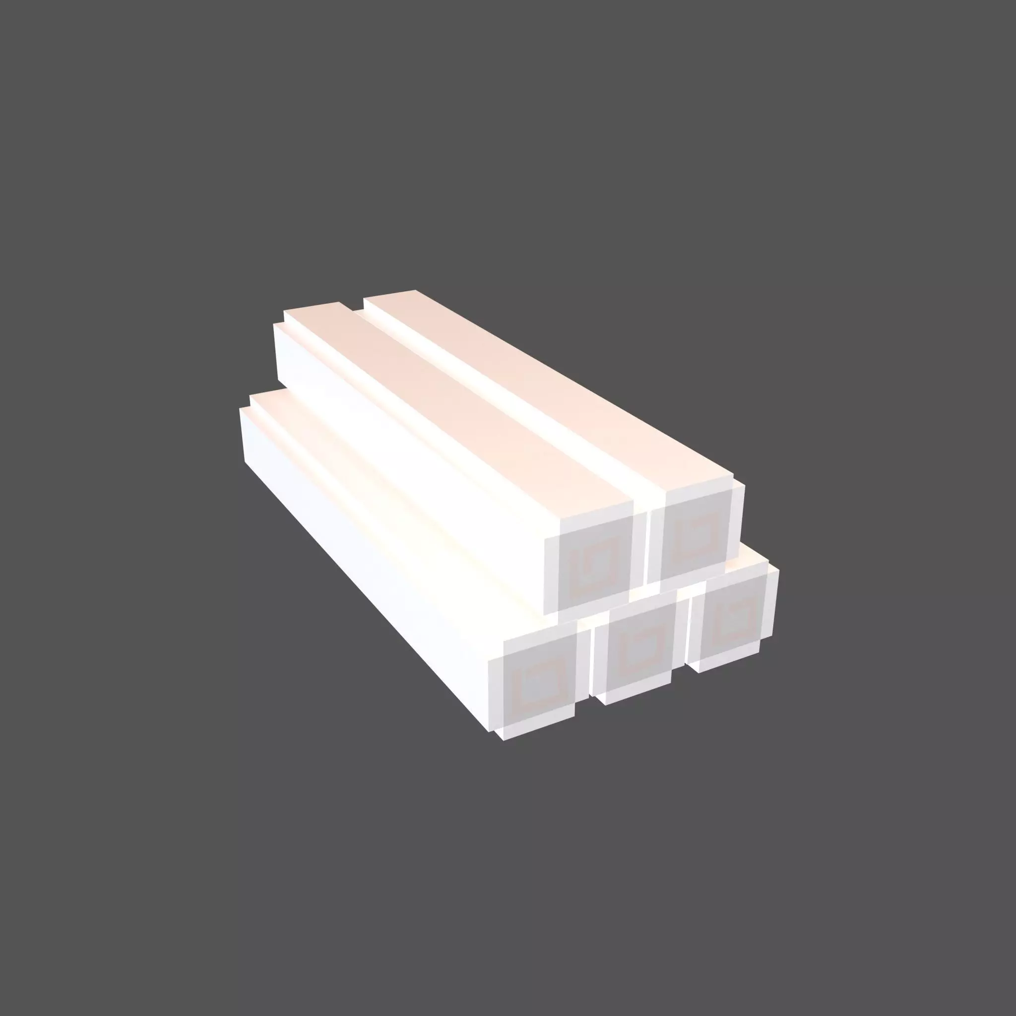 Voxel Wood Log v1 005 Low-poly 3D model_0