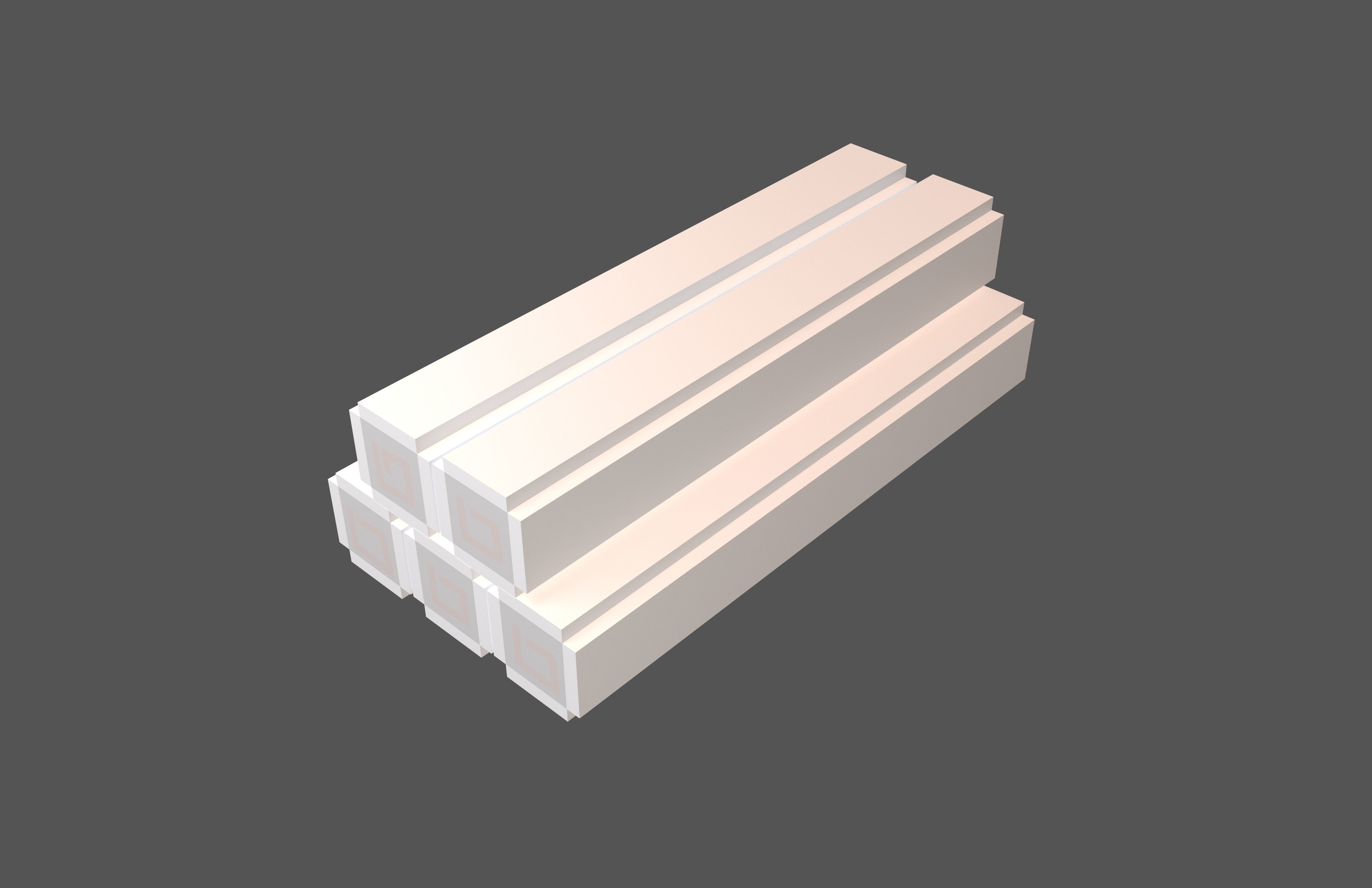 Voxel Wood Log v1 005 Low-poly 3D model_2