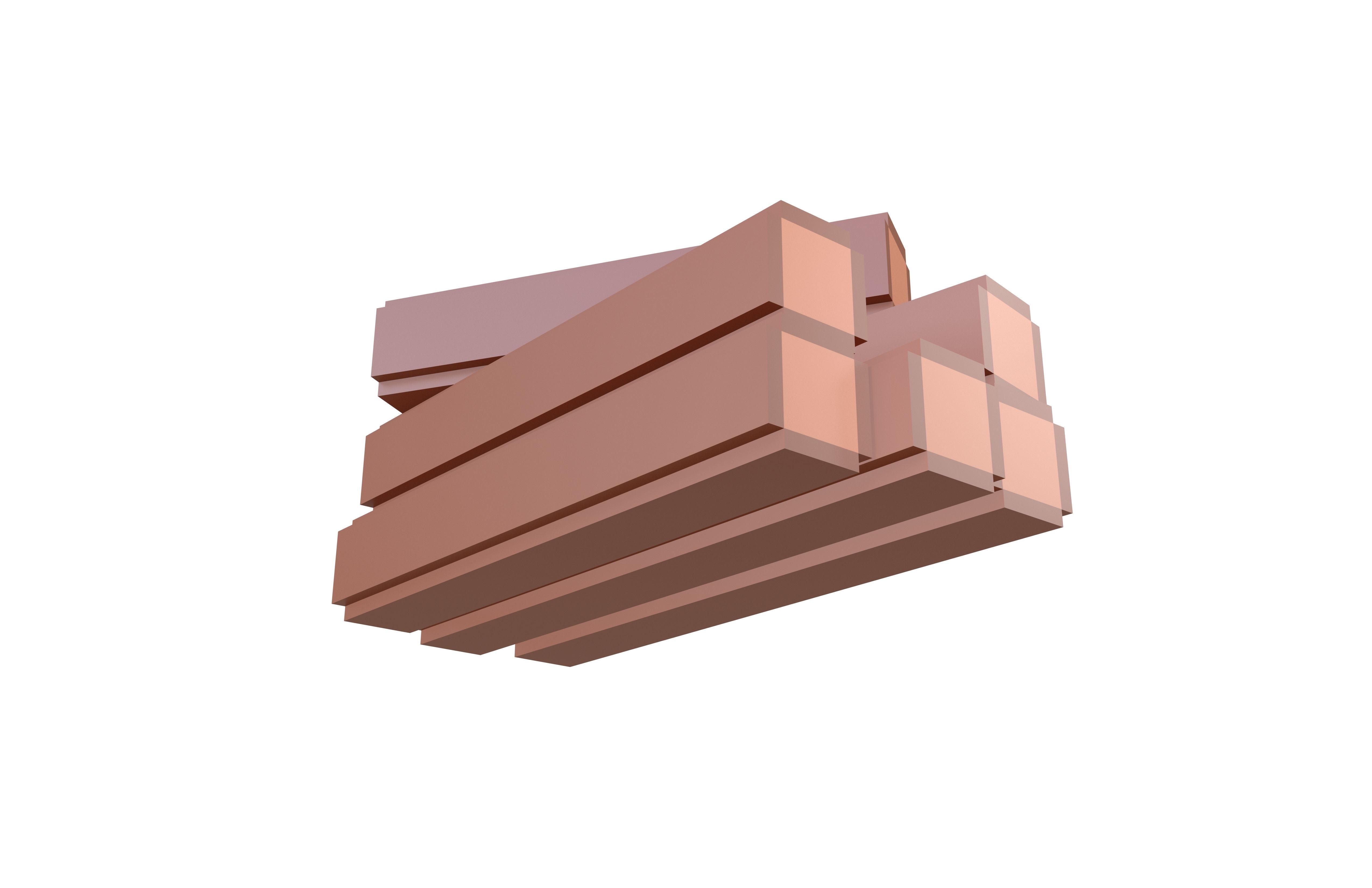 Voxel Wood Log v2 001 Low-poly 3D model_3