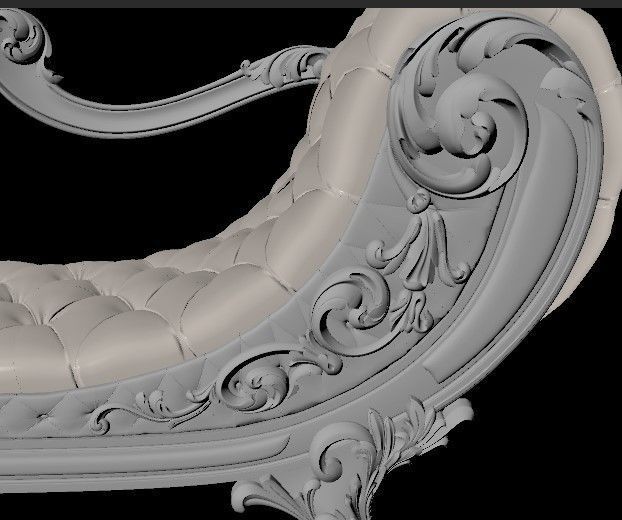 sofa High quality 3d models for processing on a cnc machine STL 3D model_1
