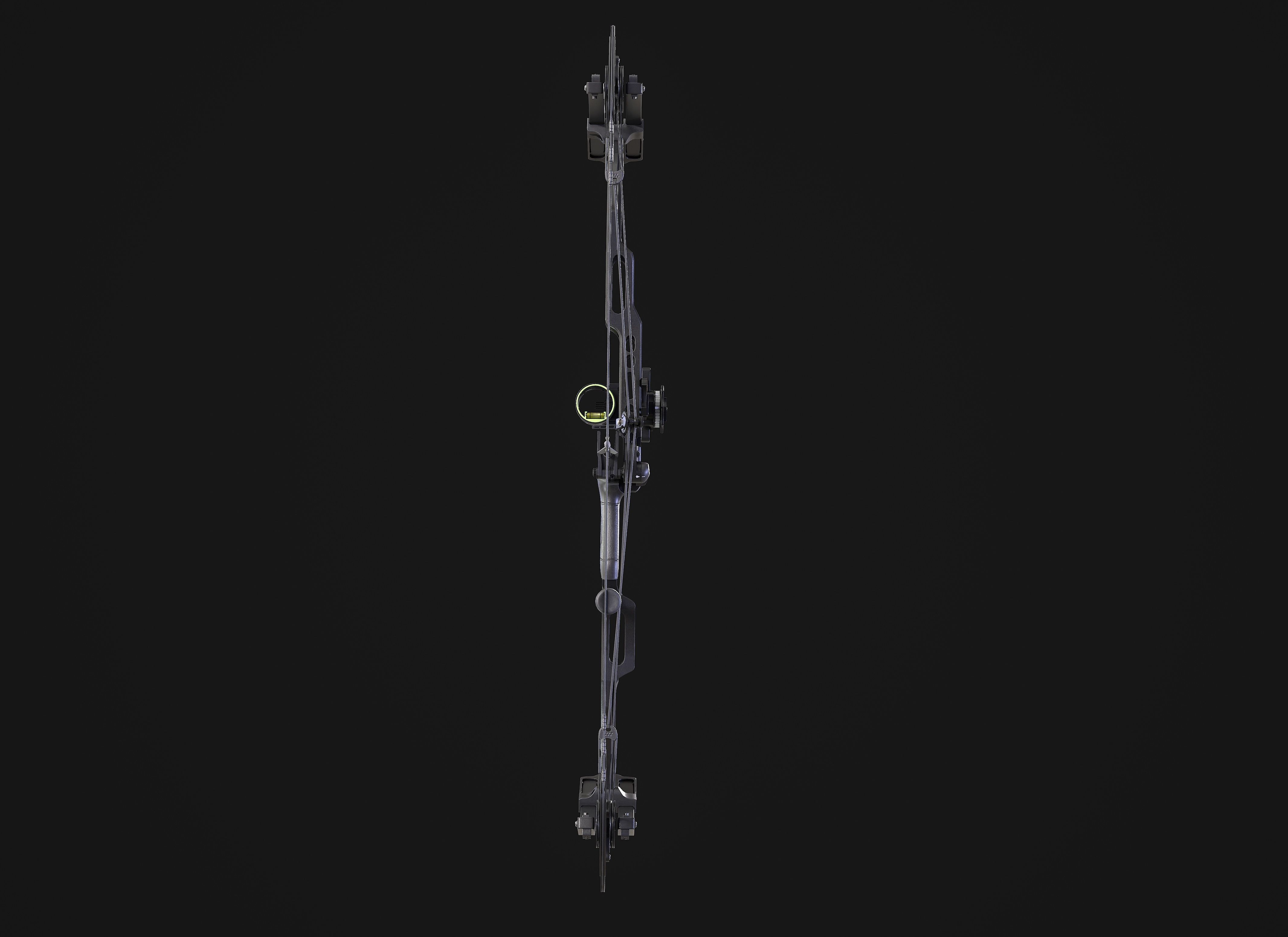 Modern Compound Bow Low-poly 3D model_7