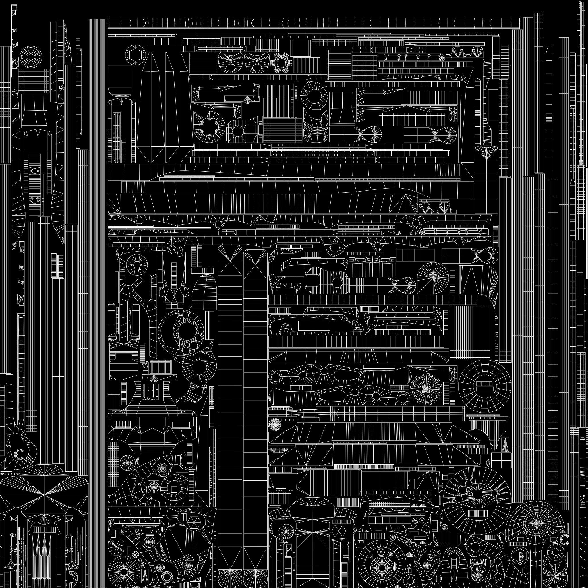 Modern Compound Bow Low-poly 3D model_19