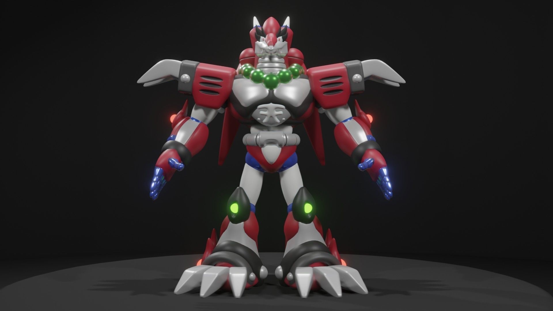 Magma Dragoon Low-poly 3D model_3