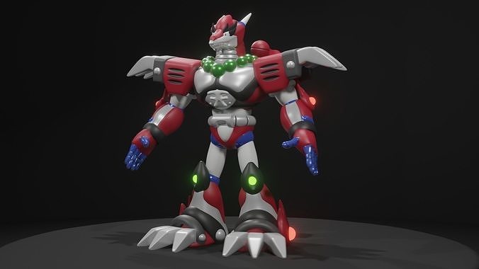 Magma Dragoon Low-poly 3D model