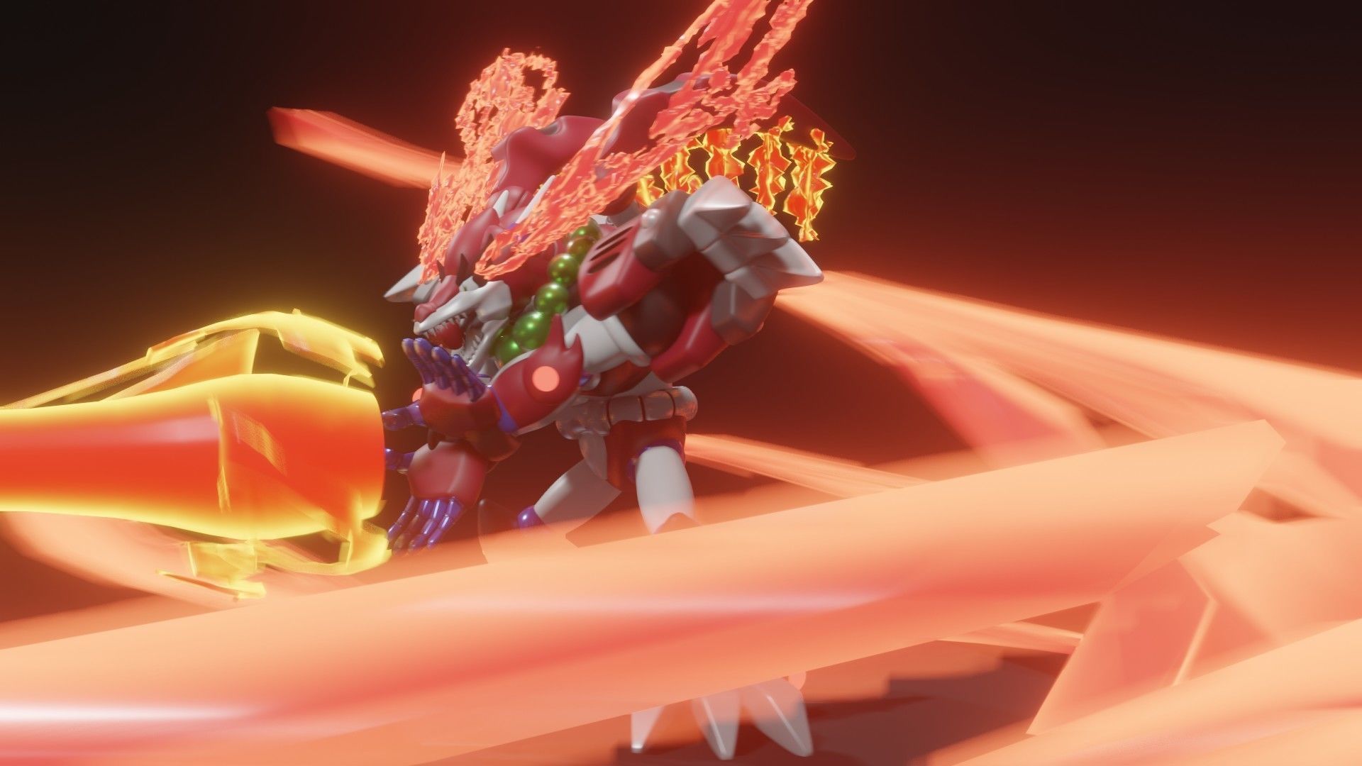 Magma Dragoon Low-poly 3D model_10