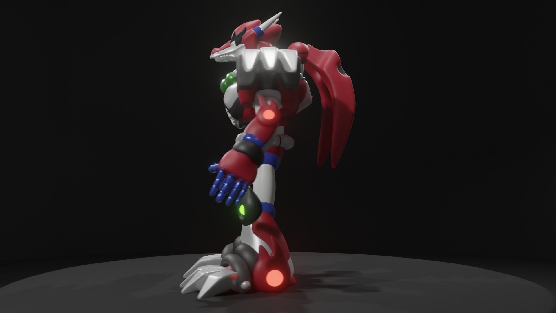 Magma Dragoon Low-poly 3D model_6