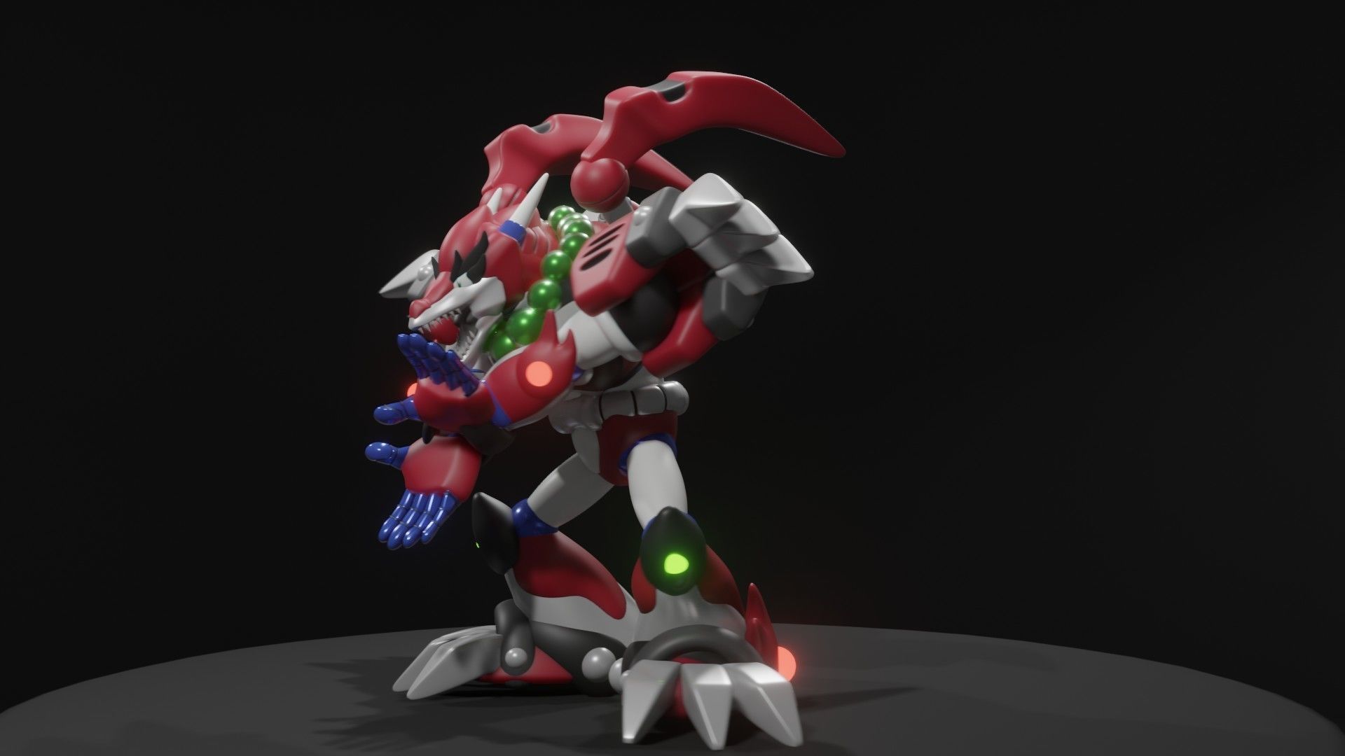 Magma Dragoon Low-poly 3D model_2