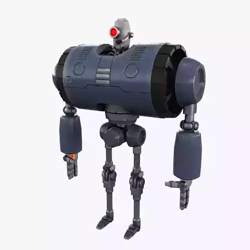 Cartoon Robot 2 Low-poly 3D model