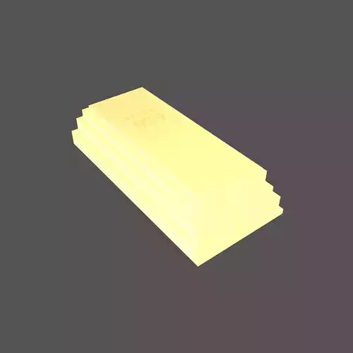 Voxel Gold Bars v1 001 Low-poly 3D model