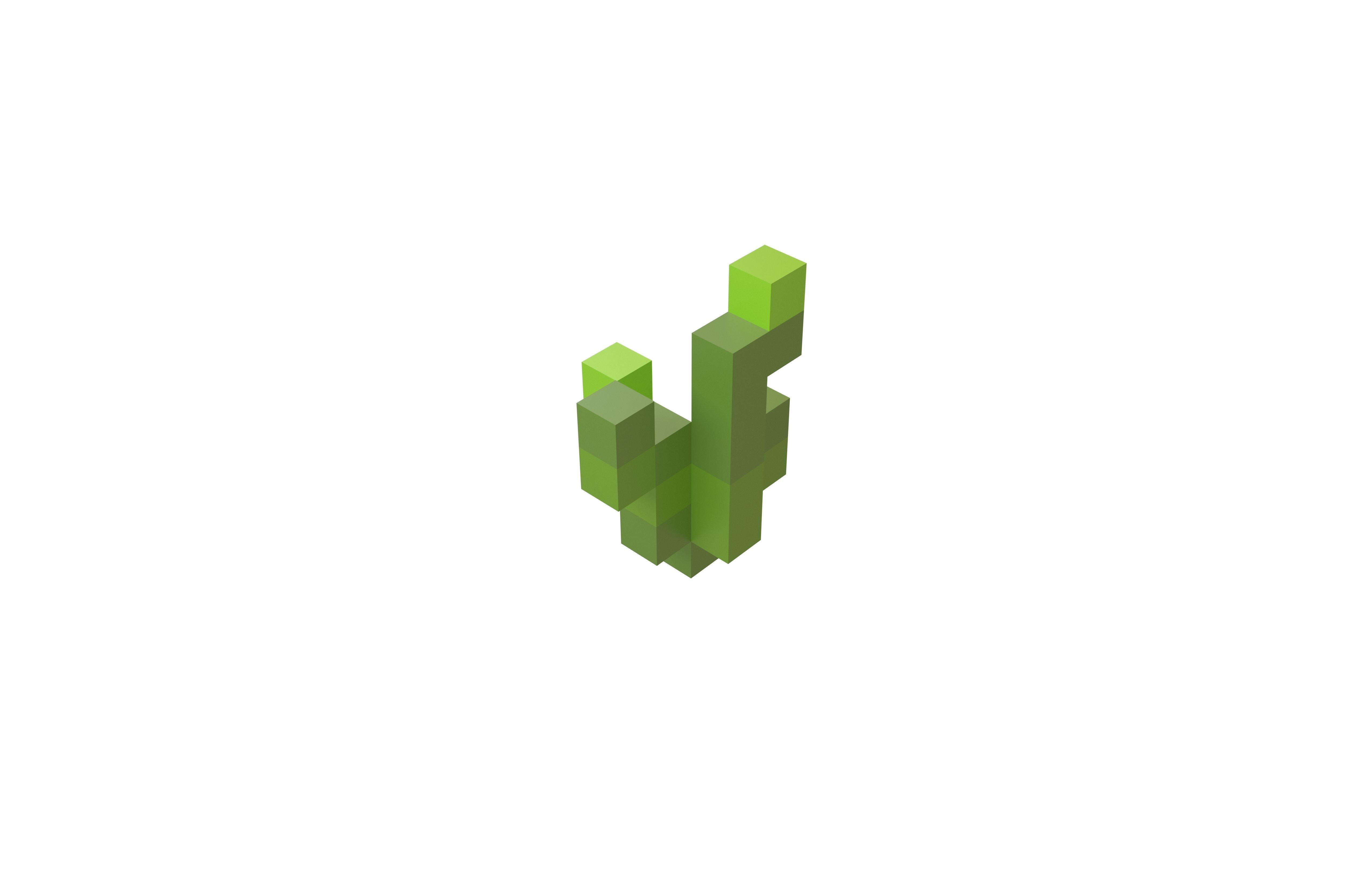 Voxel Grass v1 003 Low-poly 3D model_2