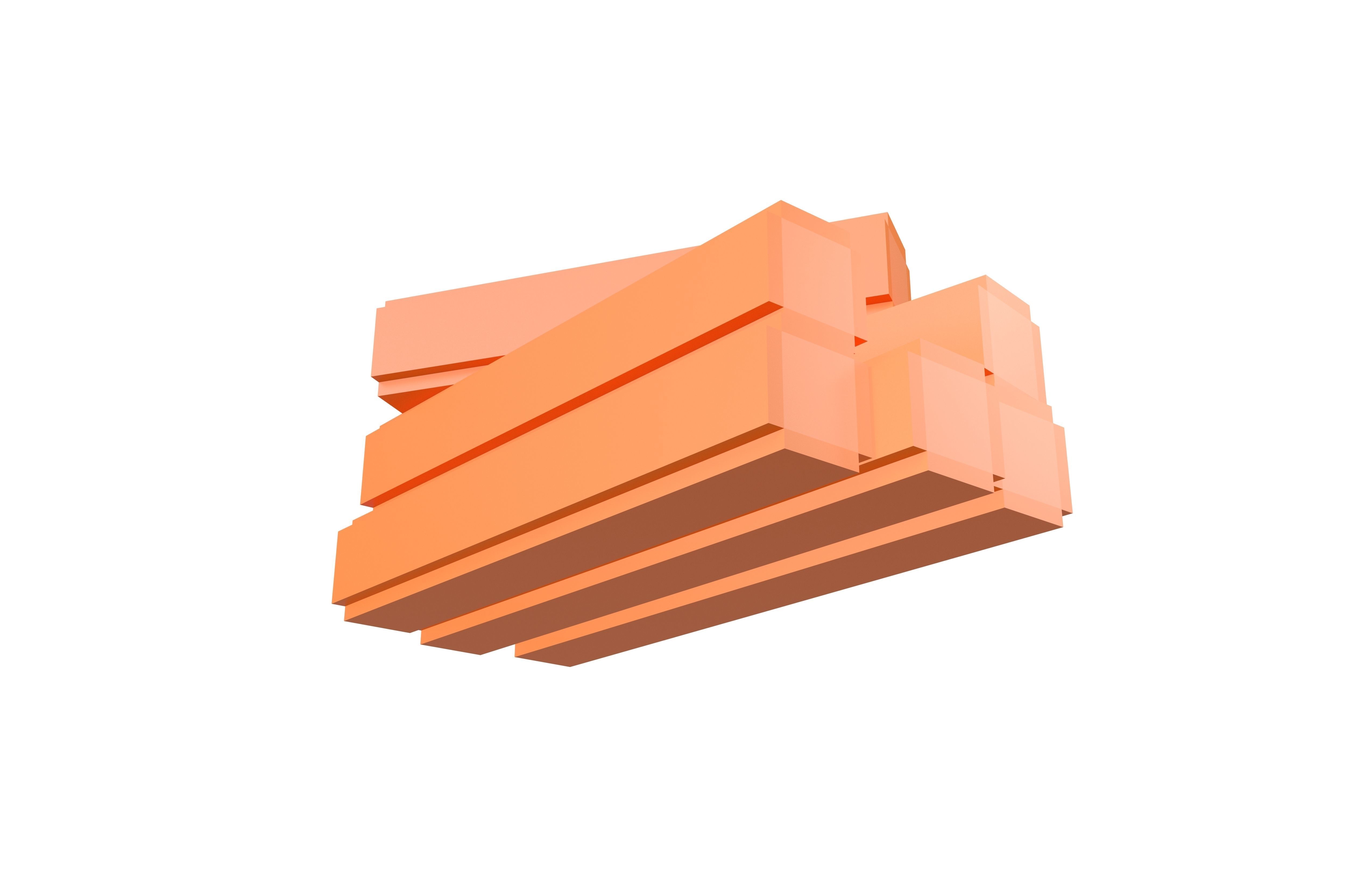 Voxel Wood Log v2 Pack 01 Low-poly 3D model_12