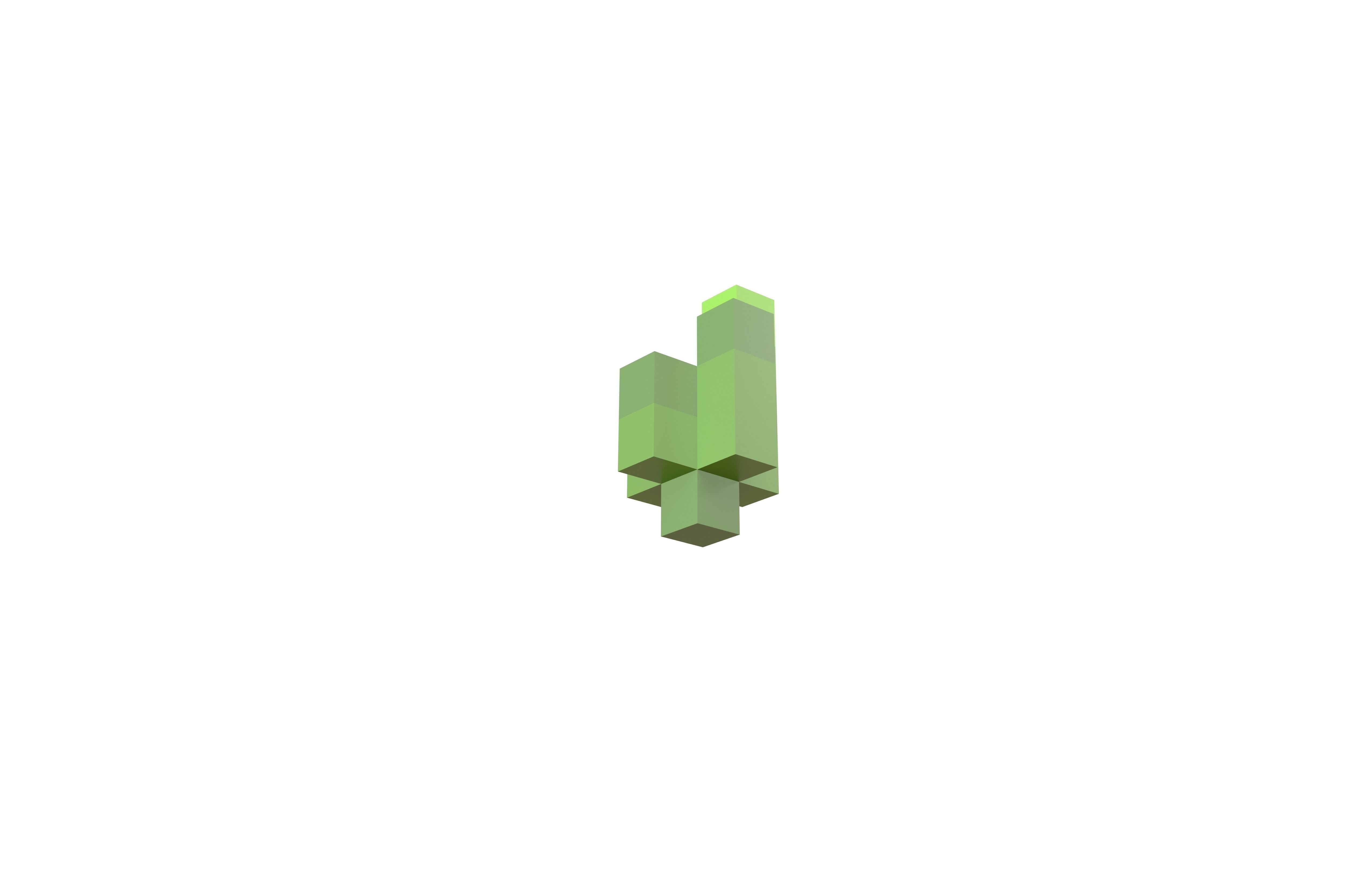 Voxel Grass v1 002 Low-poly 3D model_2