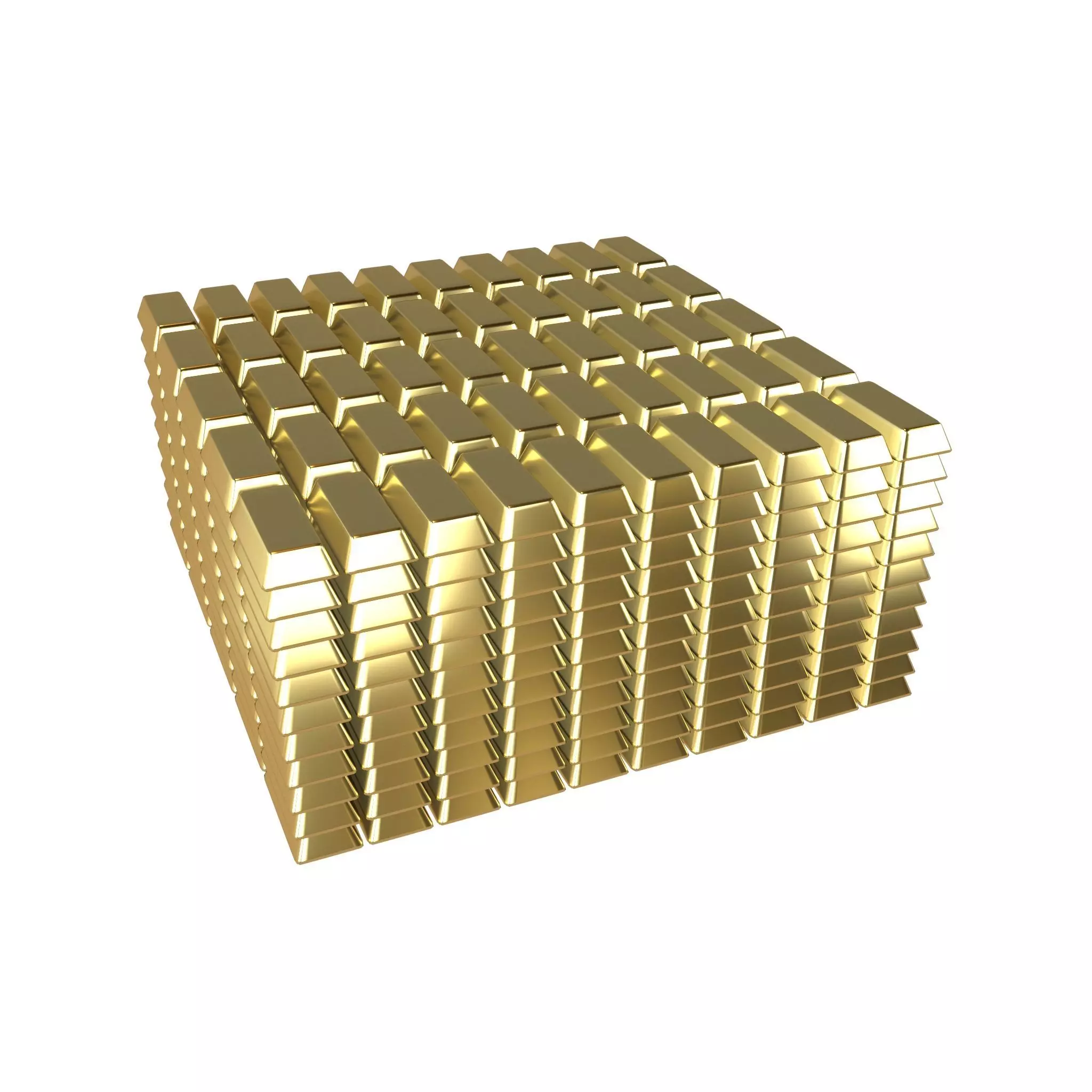 Gold Bars v1 001 3D model_0
