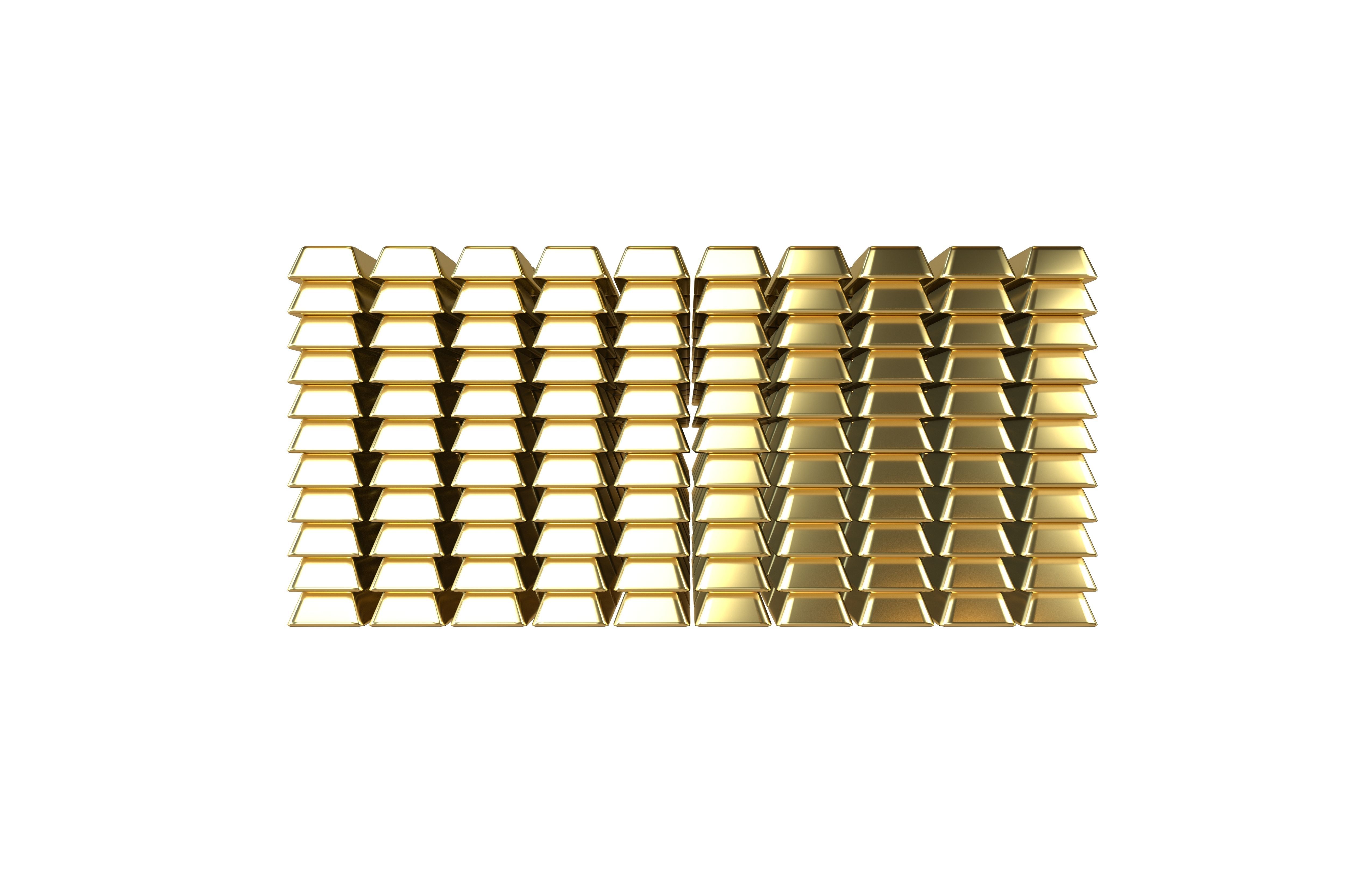 Gold Bars v1 001 3D model_1