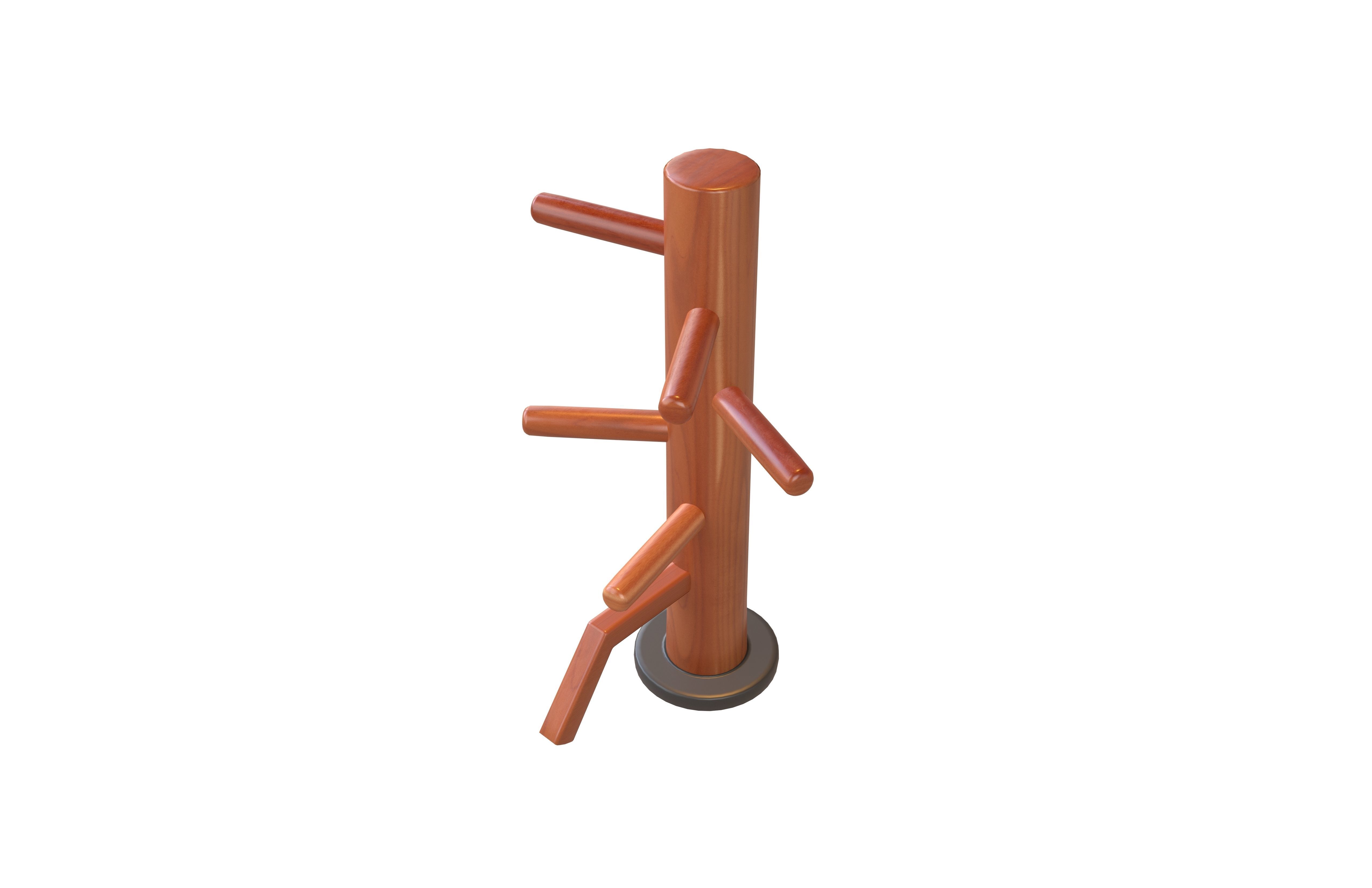 Wooden Dummy v1 001 Low-poly 3D model_3