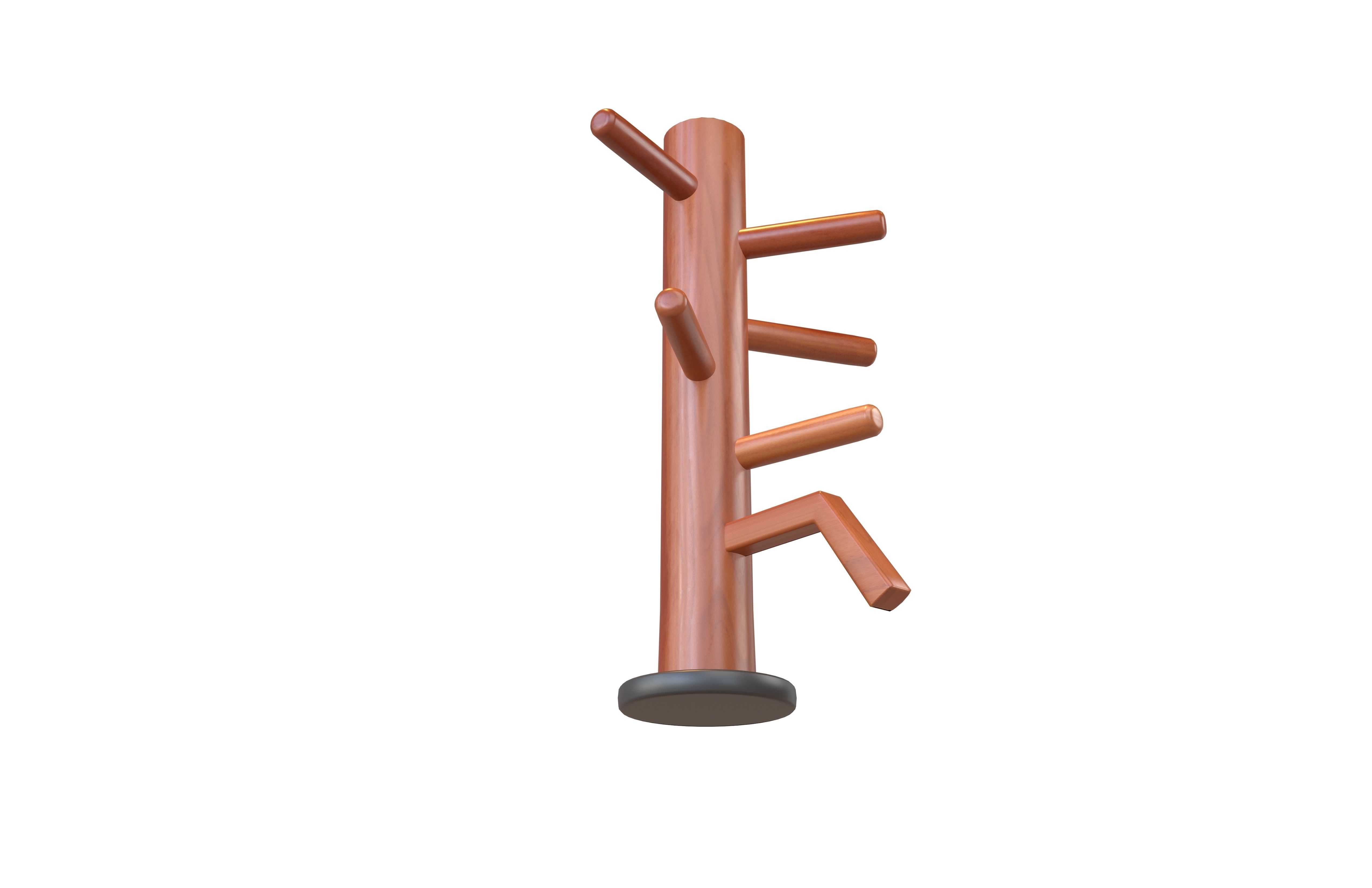 Wooden Dummy v1 001 Low-poly 3D model_4