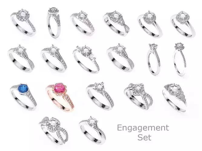 ZAJ-SET diamond engagement ring