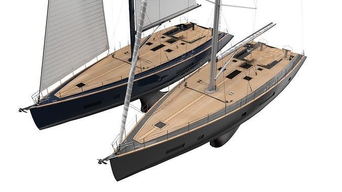 24 Meter Modern Sailing Yacht 3D model