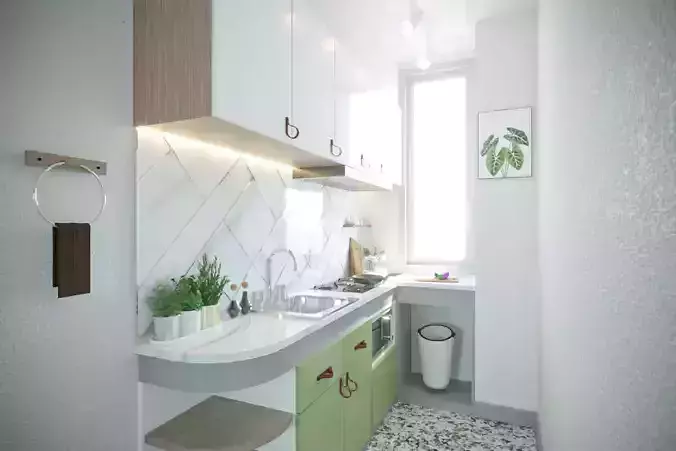 kitchen luxury green