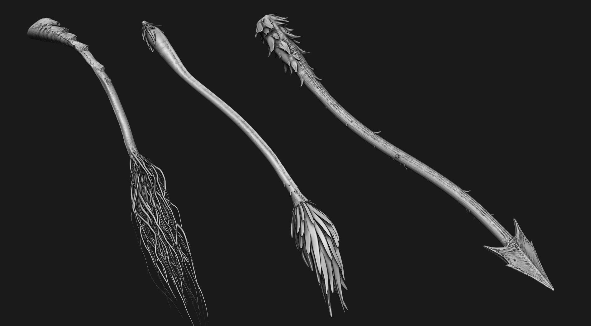 TAILS - 33 Tail Meshes and Curve Brushes 3D model_51