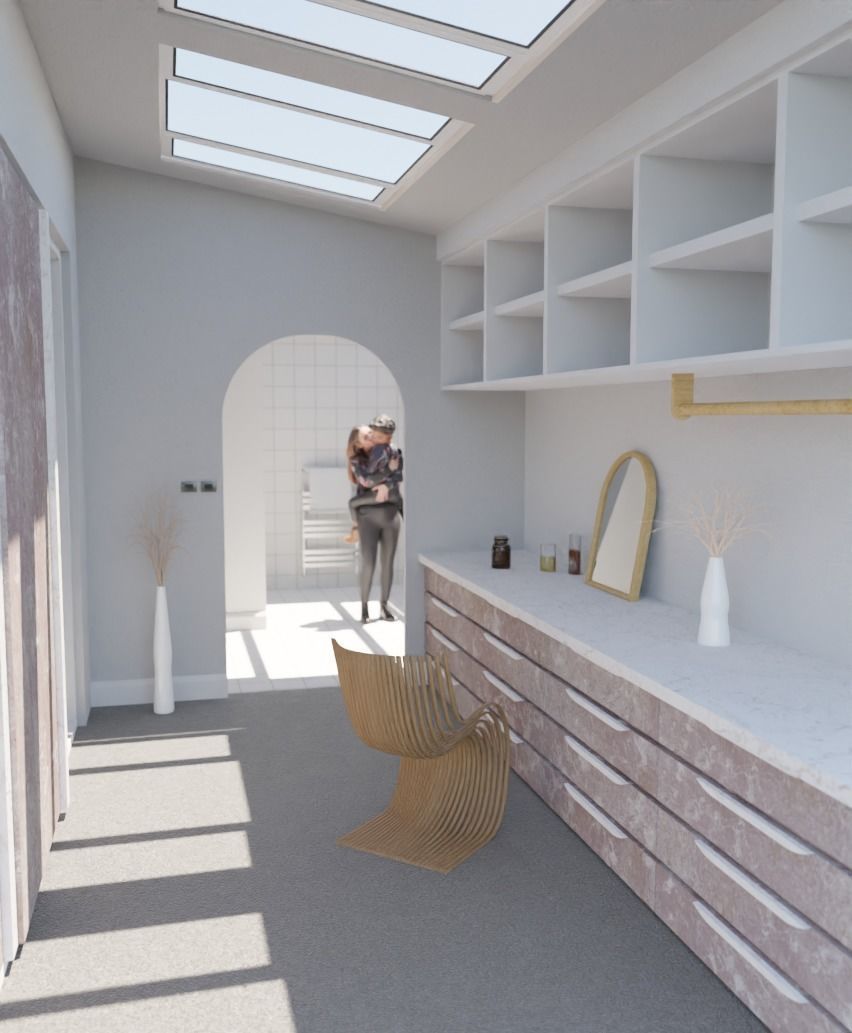 Walk in wardrobe scene Free 3D model_1