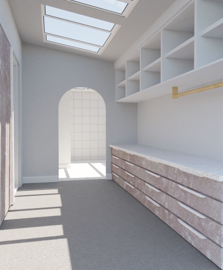 Walk in wardrobe scene Free 3D model_3