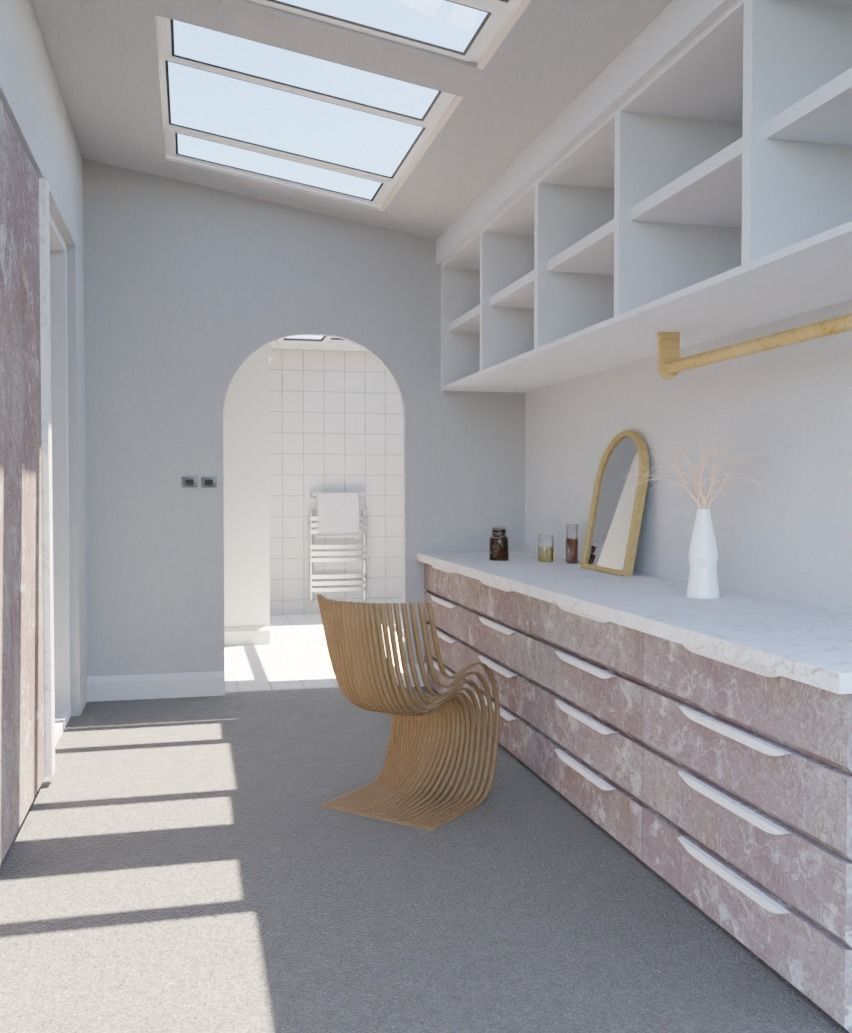 Walk in wardrobe scene Free 3D model_4