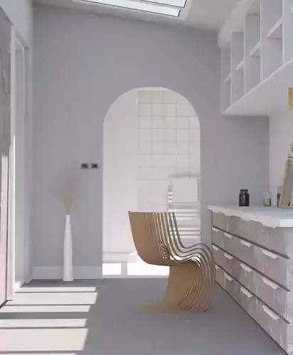 Walk in wardrobe scene