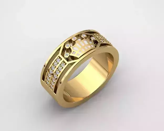 ring with diamond  queen crown 