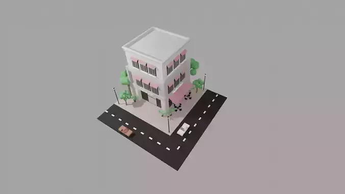 Low Poly Coffee Shop