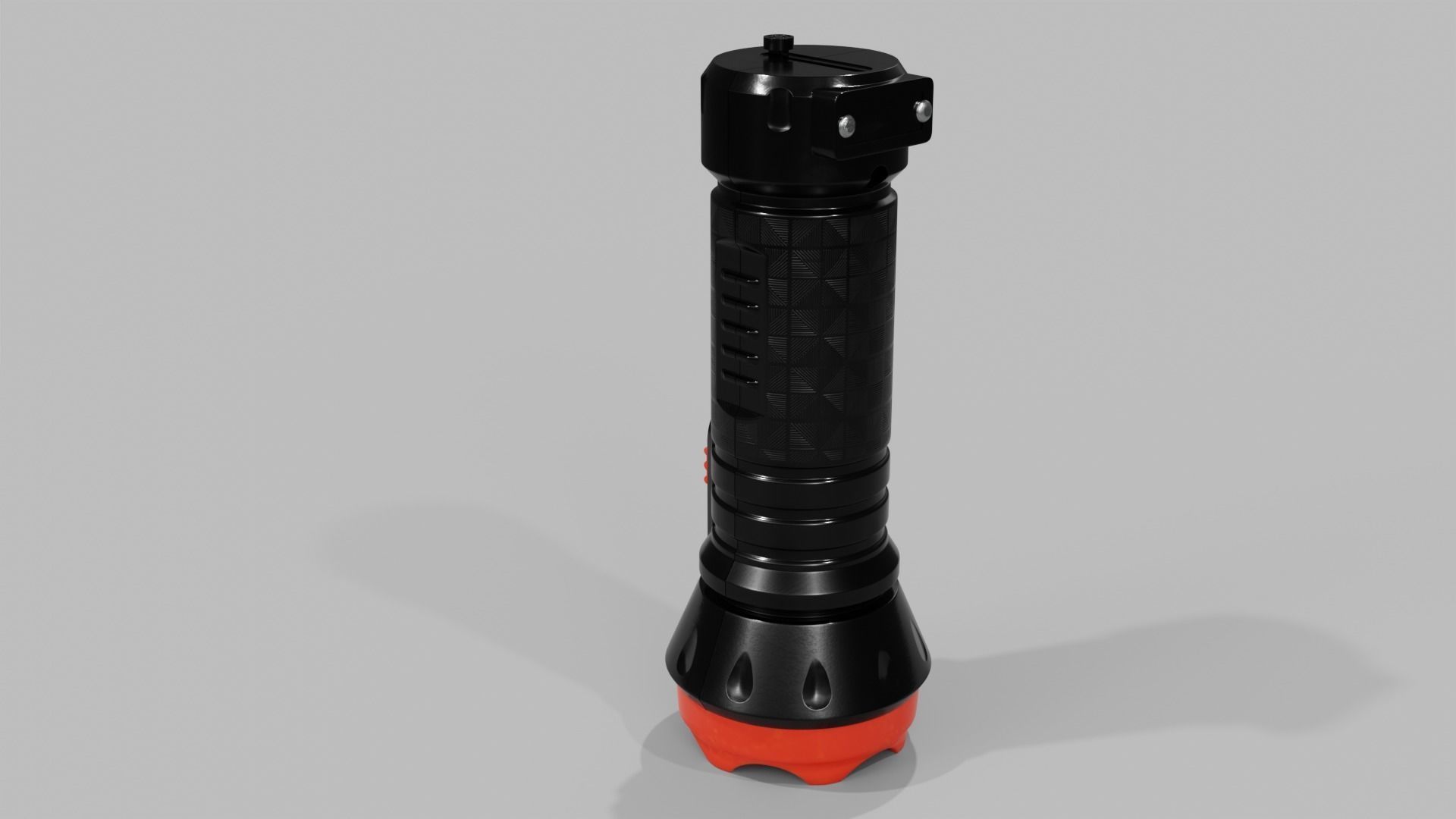 Hi-poly Flashlight 3D model_9