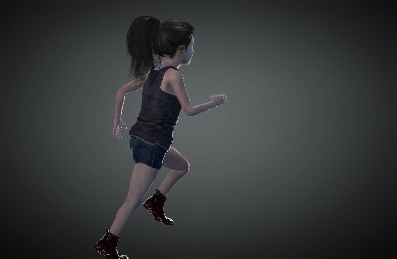 Baby gril 3D model_16