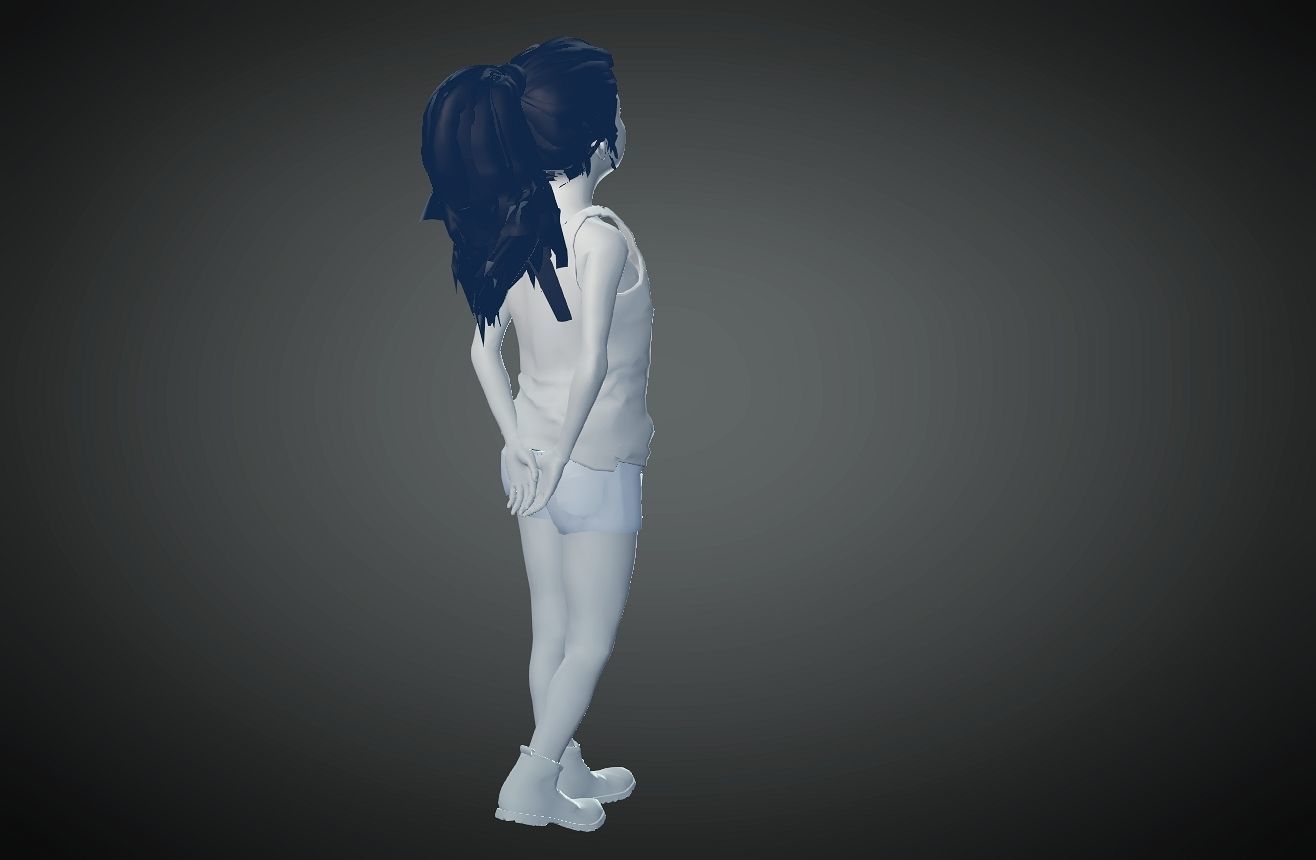 Baby gril 3D model_11