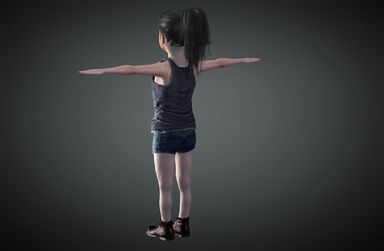 Baby gril 3D model_4