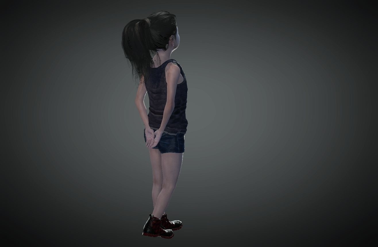 Baby gril 3D model_10