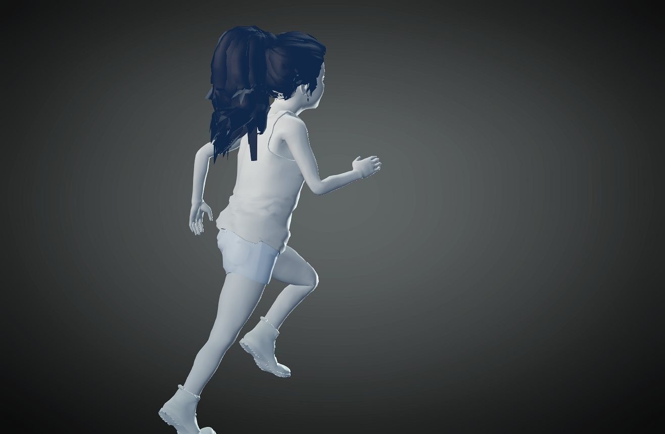 Baby gril 3D model_17