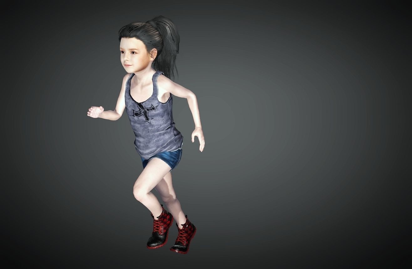 Baby gril 3D model_13