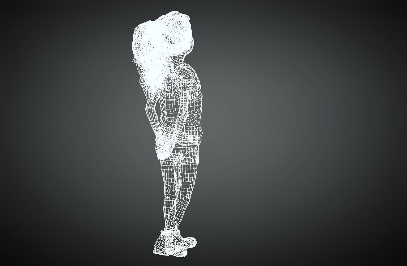 Baby gril 3D model_12