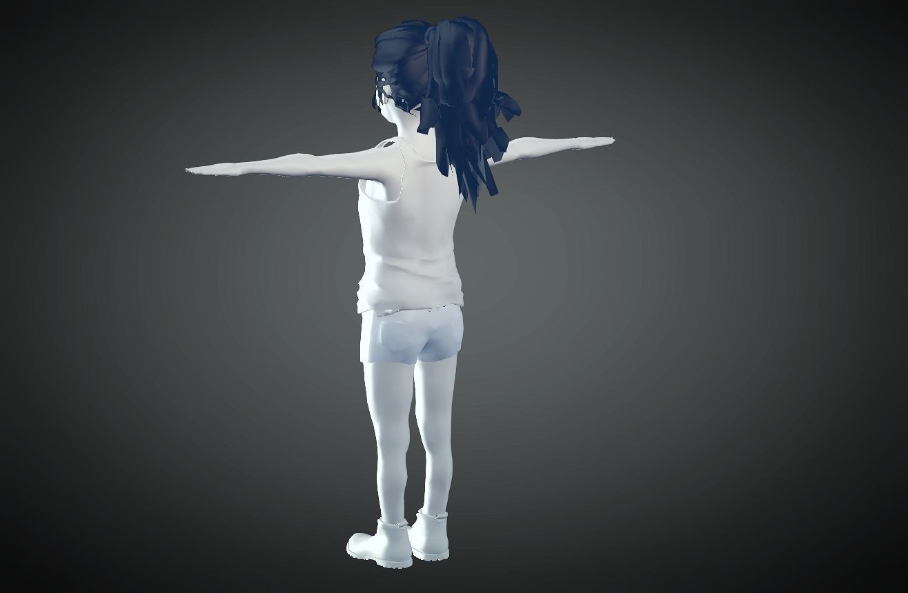 Baby gril 3D model_5