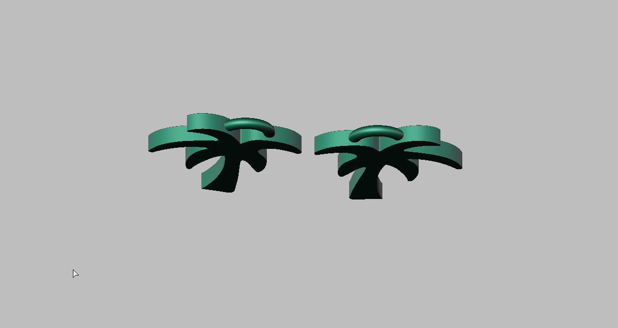 PALM TREE EARRING 3D print model_7